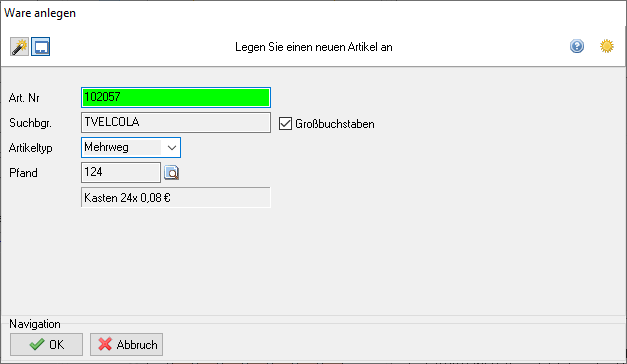 Warenstamm Eingabe Artikel anlegen Klassisch.png